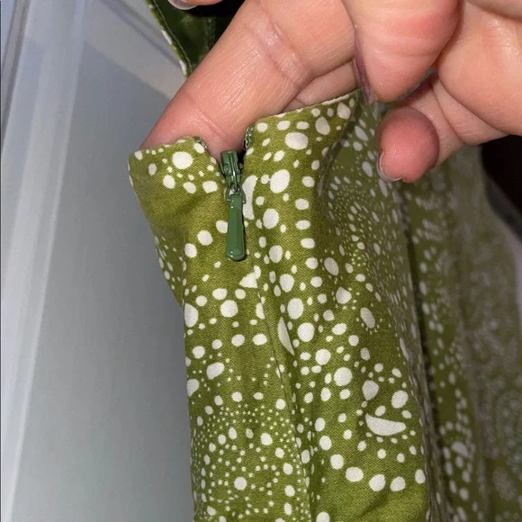 Liz Claiborne Green Patterned Midi Dress - Picture 10 of 10